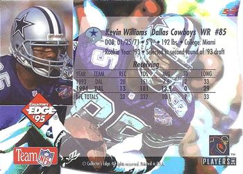 1995 Collector's Edge - Black Label Silver Die Cuts #57 Kevin Williams WR Back