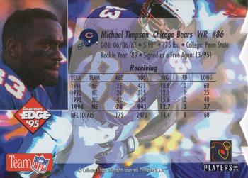 1995 Collector's Edge - Die Cuts #34 Michael Timpson Back