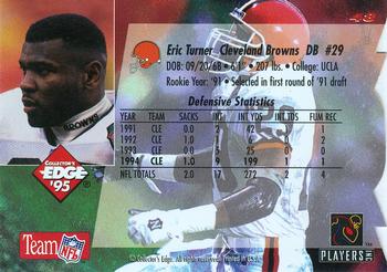 1995 Collector's Edge - Die Cuts #48 Eric Turner Back
