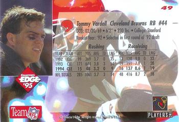 1995 Collector's Edge - Die Cuts #49 Tommy Vardell Back