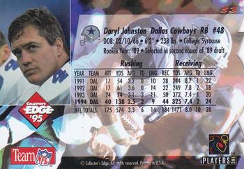 1995 Collector's Edge - Die Cuts #53 Daryl Johnston Back