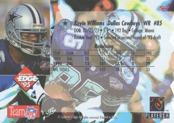 1995 Collector's Edge - Die Cuts #57 Kevin Williams WR Back