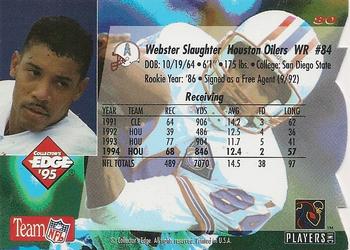 1995 Collector's Edge - Die Cuts #80 Webster Slaughter Back