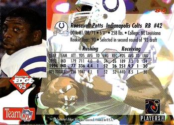 1995 Collector's Edge - Die Cuts #84 Roosevelt Potts Back