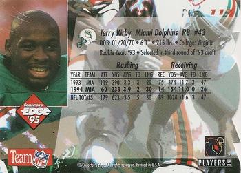 1995 Collector's Edge - Die Cuts #117 Terry Kirby Back
