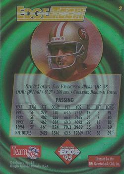 1995 Collector's Edge - EdgeTech 22K Gold #2 Steve Young Back