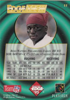 1995 Collector's Edge - EdgeTech Circular Prisms #11 Ricky Watters Back