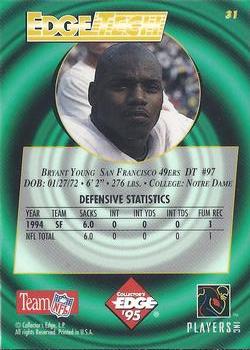 1995 Collector's Edge - EdgeTech Circular Prisms #31 Bryant Young Back