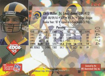 1995 Collector's Edge - Gold Logo #109 Chris Miller Back