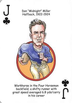 2006 Hero Decks Notre Dame Fighting Irish Football Heroes Playing Cards #J♣ Don Miller Front