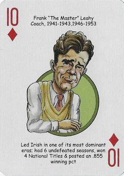 2006 Hero Decks Notre Dame Fighting Irish Football Heroes Playing Cards #10♦ Frank Leahy Front