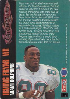 1994 Action Packed - Catching Fire #R9 Irving Fryar Back