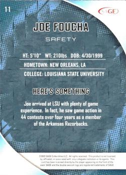 2023 SAGE HIT #11 Joe Foucha Back
