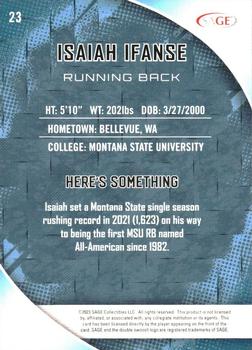 2023 SAGE HIT #23 Isaiah Ifanse Back