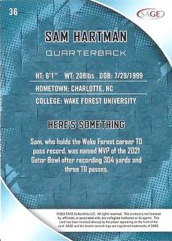 2023 SAGE HIT #36 Sam Hartman Back