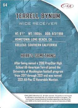 2023 SAGE HIT #64 Terrell Bynum Back