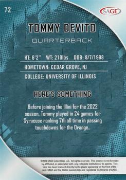 2023 SAGE HIT #72 Tommy Devito Back