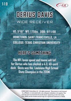 2023 SAGE HIT #110 Derius Davis Back