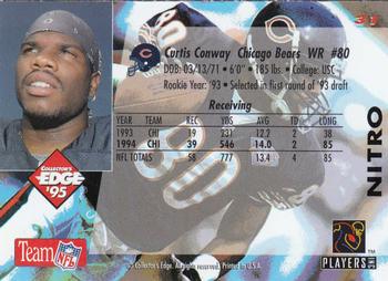 1995 Collector's Edge - Nitro 22K #31 Curtis Conway Back