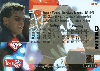 1995 Collector's Edge - Nitro 22K #49 Tommy Vardell Back