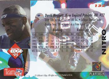 1995 Collector's Edge - Nitro 22K #132 Dave Meggett Back