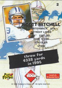 1995 Collector's Edge - Nitro #2 Scott Mitchell Back
