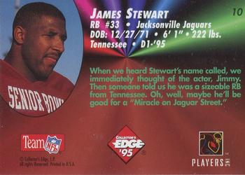 1995 Collector's Edge - Rookies 22K Gold #10 James Stewart Back