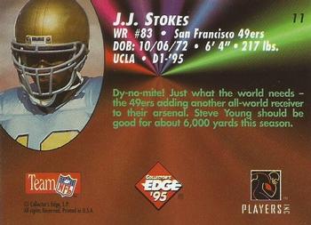 1995 Collector's Edge - Rookies 22K Gold #11 J.J. Stokes Back