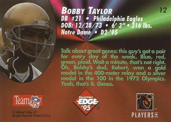 1995 Collector's Edge - Rookies 22K Gold #12 Bobby Taylor Back
