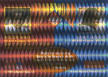 1995 Collector's Edge - TimeWarp 22K Gold #5 Barry Sanders / Deacon Jones Back