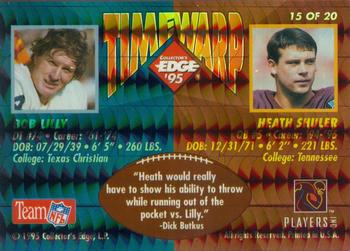 1995 Collector's Edge - TimeWarp 22K Gold #15 Heath Shuler / Bob Lilly Back