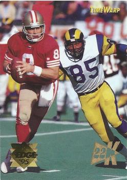 1995 Collector's Edge - TimeWarp 22K Gold #19 Steve Young / Jack Youngblood Front