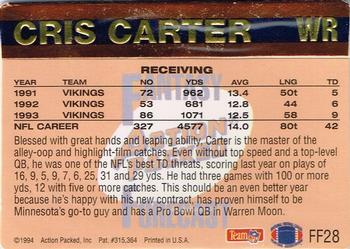 1994 Action Packed - Fantasy Forecast #FF28 Cris Carter Back