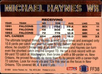 1994 Action Packed - Fantasy Forecast #FF38 Michael Haynes Back