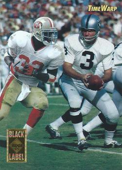 1995 Collector's Edge - TimeWarp Black Label #16 Ricky Watters / Daryle Lamonica Front