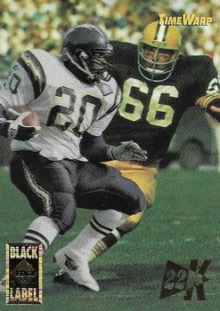 1995 Collector's Edge - TimeWarp Black Label 22K Gold #3 Natrone Means / Ray Nitschke Front