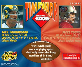 1995 Collector's Edge - TimeWarp Jumbos #33 Jack Youngblood / Steve Young Back