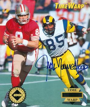 1995 Collector's Edge - TimeWarp Jumbos Autographs #33 Jack Youngblood / Steve Young Front