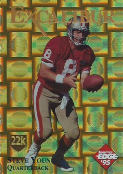 1995 Collector's Edge Excalibur - 22K Gold Shield Gold Prisms #1SW Steve Young Front