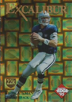 1995 Collector's Edge Excalibur - 22K Gold Shield Gold Prisms #8SW Troy Aikman Front