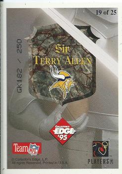 1995 Collector's Edge Excalibur - 22K Gold Shield Gold Prisms #19SW Terry Allen Back