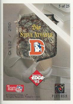 1995 Collector's Edge Excalibur - 22K Gold Shield Gold Prisms #5ST Steve Atwater Back