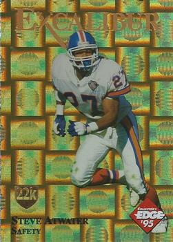 1995 Collector's Edge Excalibur - 22K Gold Shield Gold Prisms #5ST Steve Atwater Front