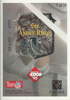 1995 Collector's Edge Excalibur - 22K Gold Shield Gold Prisms #7ST Andre Rison Back