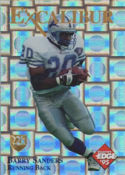 1995 Collector's Edge Excalibur - 22K Gold Shield Silver Prisms #2SW Barry Sanders Front