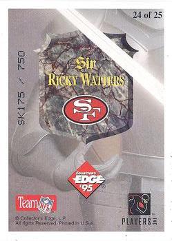 1995 Collector's Edge Excalibur - 22K Gold Shield Silver Prisms #24ST Ricky Watters Back