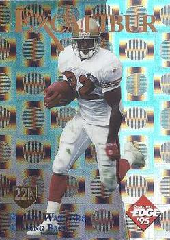 1995 Collector's Edge Excalibur - 22K Gold Shield Silver Prisms #24ST Ricky Watters Front