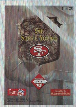 1995 Collector's Edge Excalibur - 22K Prism #1SW Steve Young Back