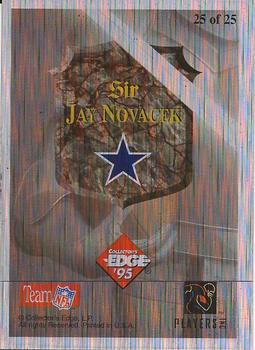 1995 Collector's Edge Excalibur - 22K Prism #25ST Jay Novacek Back