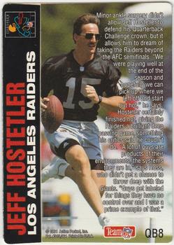 1994 Action Packed - Quarterback Club #QB8 Jeff Hostetler Back